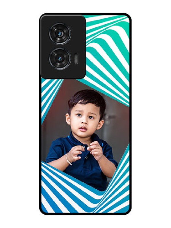 Custom Motorola G96 5G Custom Glass Phone Case - Abstract Spiral Design