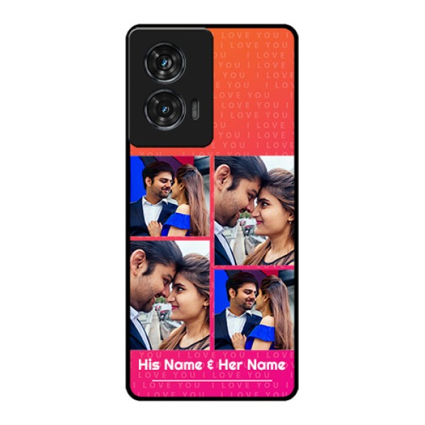 Motorola G96 5G Custom Glass Phone Case - I Love You Pink Design Motorola G96 5G Custom Glass Phone Case - I Love You Pink Design