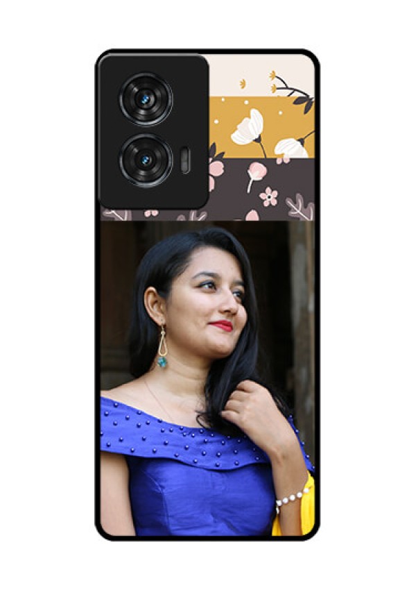 Motorola G96 5G Custom Glass Phone Case - Stylish Floral Design
