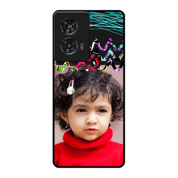 Motorola G96 5G Custom Glass Phone Case - Neon Abstract Design