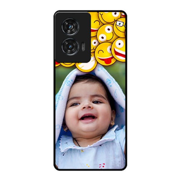 Motorola G96 5G Custom Glass Phone Case - With Smiley Emoji Design Motorola G96 5G Custom Glass Phone Case - With Smiley Emoji Design
