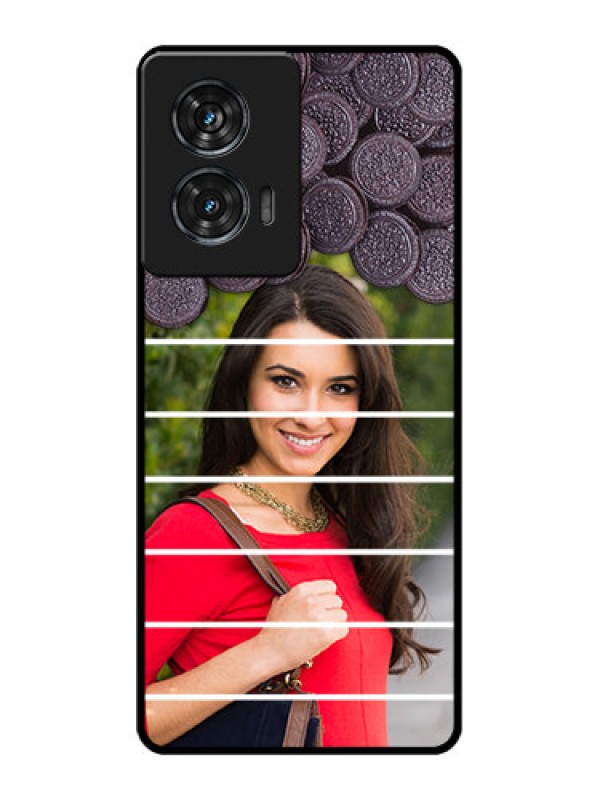 Custom Motorola G96 5G Custom Glass Phone Case - With Oreo Biscuit Design