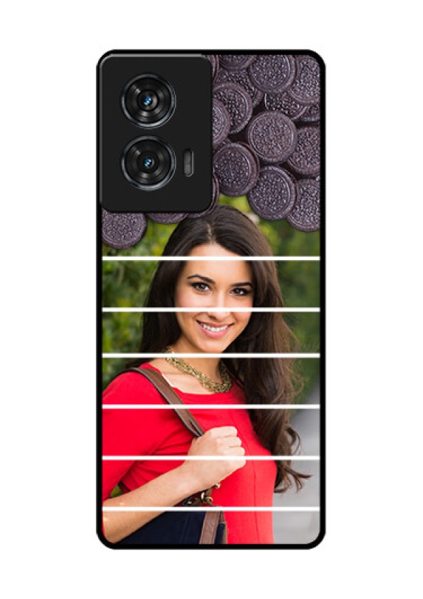 Motorola G96 5G Custom Glass Phone Case - With Oreo Biscuit Design
