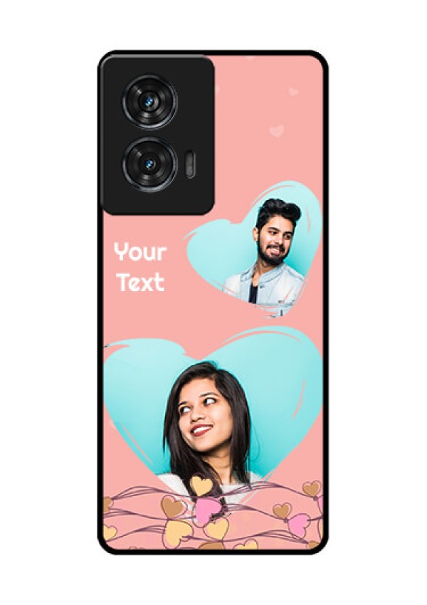 Motorola G96 5G Custom Glass Phone Case - Love Doodle Design