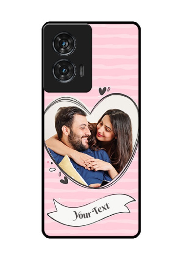 Motorola G96 5G Custom Glass Phone Case - Vintage Heart Design