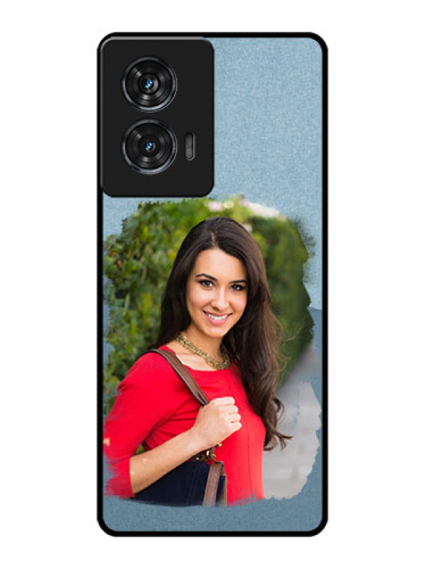 Custom Motorola G96 5G Custom Glass Phone Case - Grunge Line Art Design