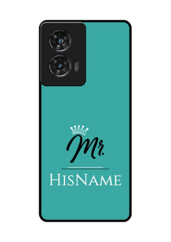 Motorola G96 5G Custom Glass Phone Case - Mr With Name Design