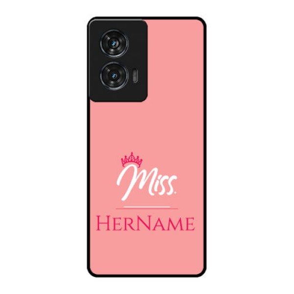 Motorola G96 5G Custom Glass Phone Case - Mrs With Name Design