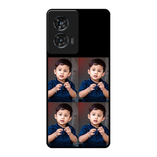 Motorola G96 5G Custom Glass Phone Case - 4 Image Holder Design Motorola G96 5G Custom Glass Phone Case - 4 Image Holder Design