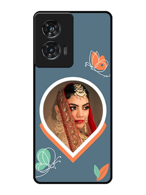 Custom Motorola G96 5G Custom Glass Phone Case - Droplet Butterflies Design