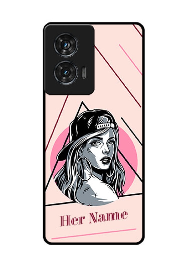 Motorola G96 5G Custom Glass Phone Case - Rockstar Girl Design