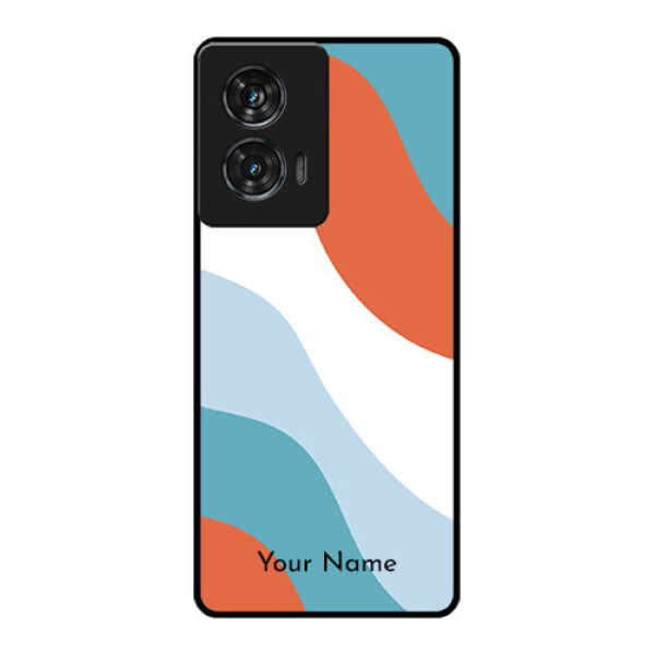 Motorola G96 5G Custom Glass Phone Case - Coloured Waves Design