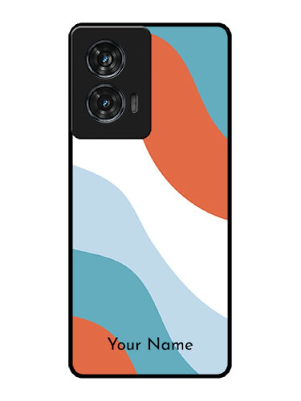 Custom Motorola G96 5G Custom Glass Phone Case - Coloured Waves Design