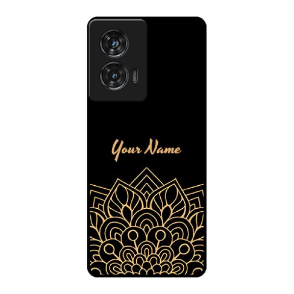 Motorola G96 5G Custom Glass Phone Case - Golden Mandala Design Motorola G96 5G Custom Glass Phone Case - Golden Mandala Design