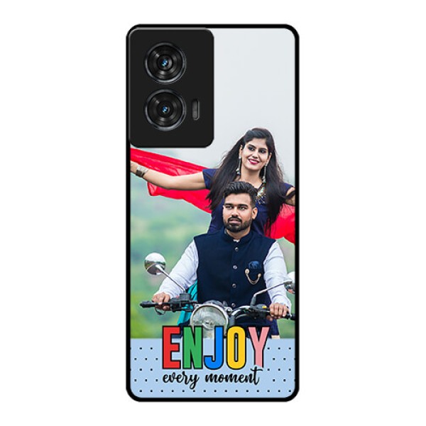 Motorola G96 5G Custom Glass Phone Case - Enjoy Every Moment Design Motorola G96 5G Custom Glass Phone Case - Enjoy Every Moment Design