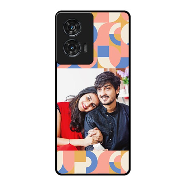Motorola G96 5G Custom Glass Phone Case - Semi - Circle Maze Pattern Design