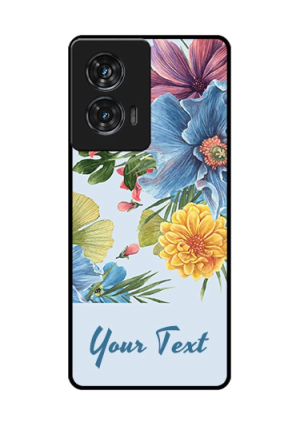 Motorola G96 5G Custom Glass Phone Case - Stunning Watercolored Flowers Painting Design