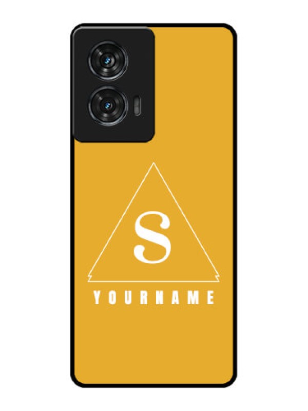Custom Motorola G96 5G Custom Glass Phone Case - Simple Triangle Design