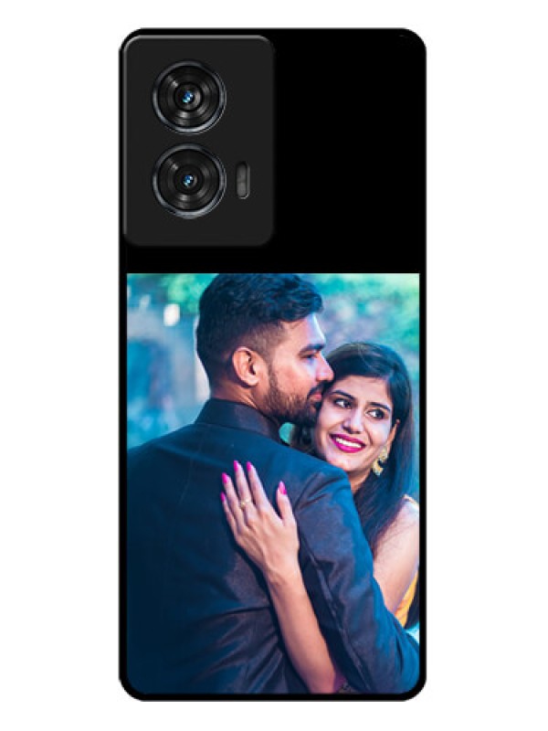 Custom Motorola G96 5G Custom Glass Phone Case - Upload Full Picture With Custom Color Design