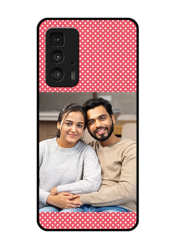 Motorola Moto Edge 20 Pro Custom Glass Phone Case - White Dotted Design