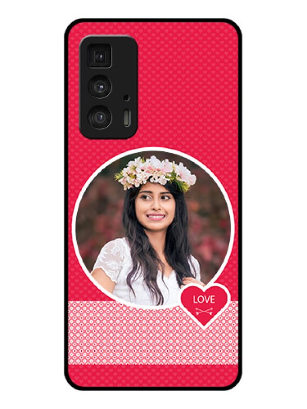 Custom Motorola Moto Edge 20 Pro Custom Glass Phone Case - Pink Color Pattern Design