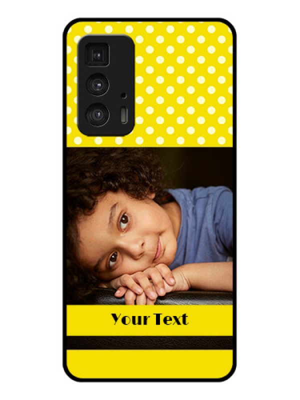 Custom Motorola Moto Edge 20 Pro Custom Glass Phone Case - Bright Yellow Case Design