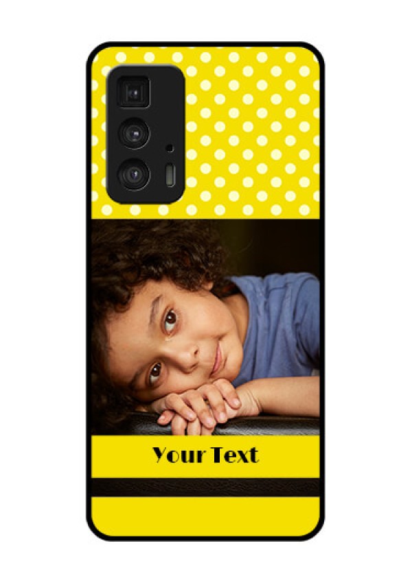 Motorola Moto Edge 20 Pro Custom Glass Phone Case - Bright Yellow Case Design