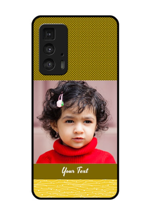 Motorola Moto Edge 20 Pro Custom Glass Phone Case - Simple Green Color Design