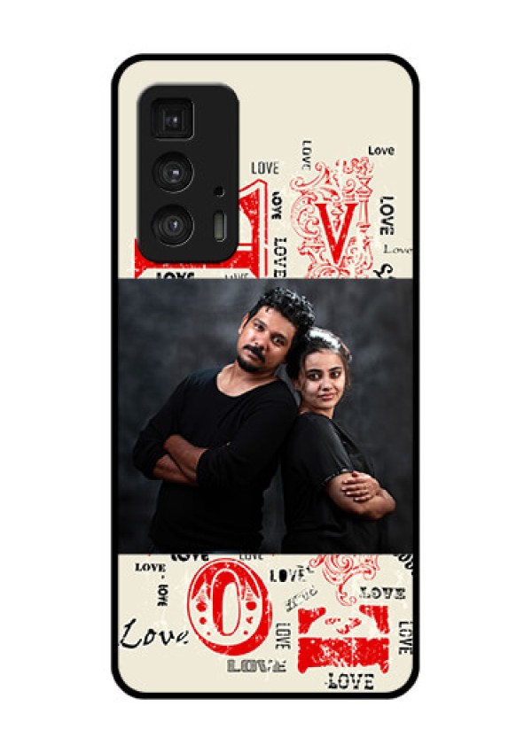 Motorola Moto Edge 20 Pro Custom Glass Phone Case - Trendy Love Design Case