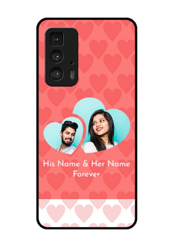 Motorola Moto Edge 20 Pro Custom Glass Phone Case - Couple Pic Upload Design
