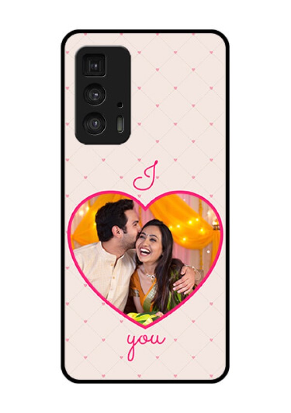 Motorola Moto Edge 20 Pro Custom Glass Phone Case - Heart Shape Design