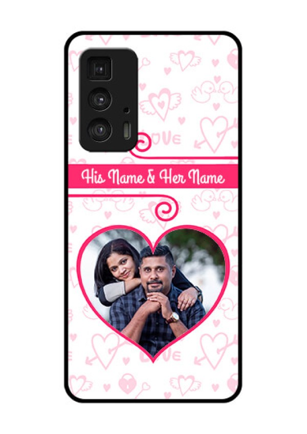 Motorola Moto Edge 20 Pro Custom Glass Phone Case - Heart Shape Love Design
