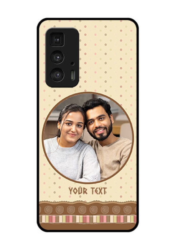 Motorola Moto Edge 20 Pro Custom Glass Phone Case - Brown Dotted Mobile Case Design