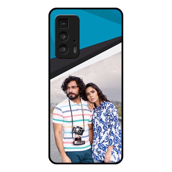 Motorola Moto Edge 20 Pro Custom Glass Phone Case - Simple Pattern Photo Upload Design