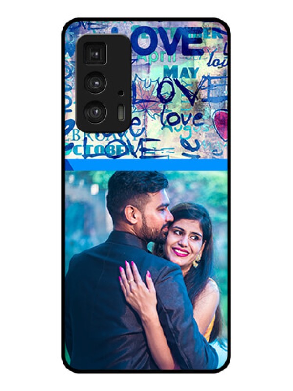 Custom Motorola Moto Edge 20 Pro Custom Glass Phone Case - Colorful Love Design