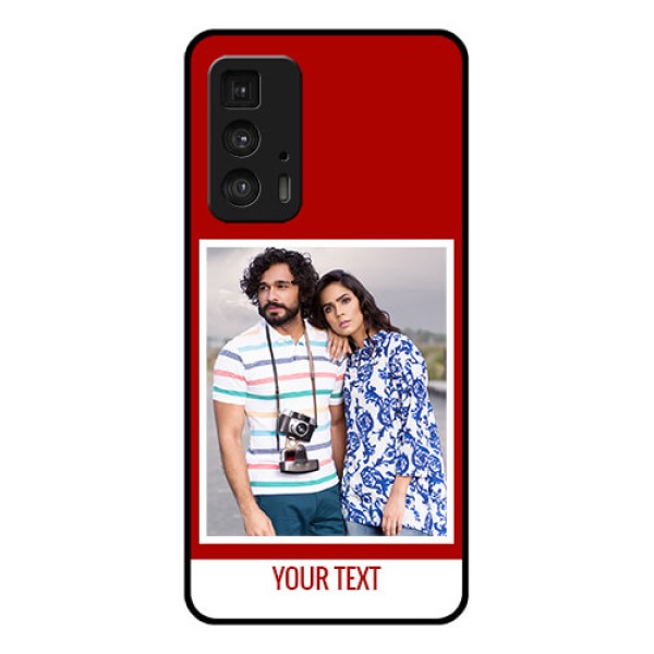 Motorola Moto Edge 20 Pro Custom Glass Phone Case - Red Color Design