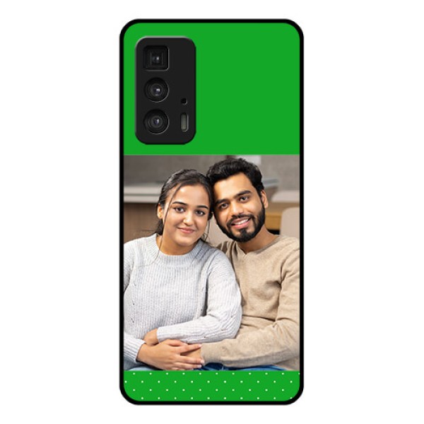 Motorola Moto Edge 20 Pro Custom Glass Phone Case - Green Pattern Design