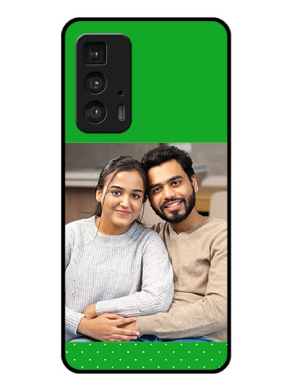 Custom Motorola Moto Edge 20 Pro Custom Glass Phone Case - Green Pattern Design