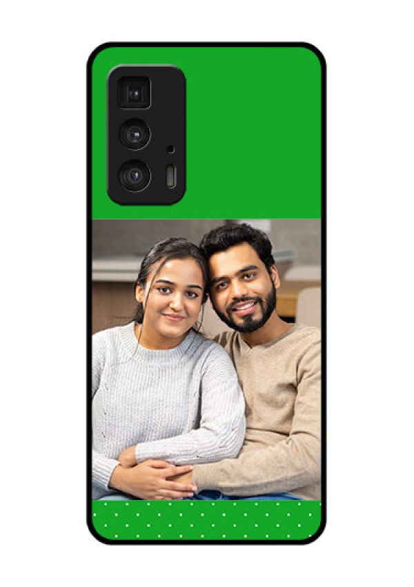 Motorola Moto Edge 20 Pro Custom Glass Phone Case - Green Pattern Design