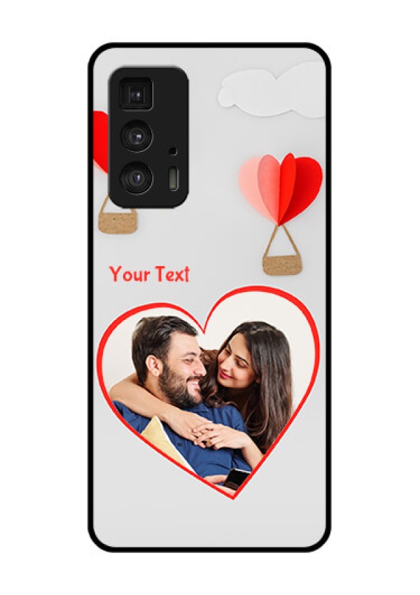 Motorola Moto Edge 20 Pro Custom Glass Phone Case - Parachute Love Design