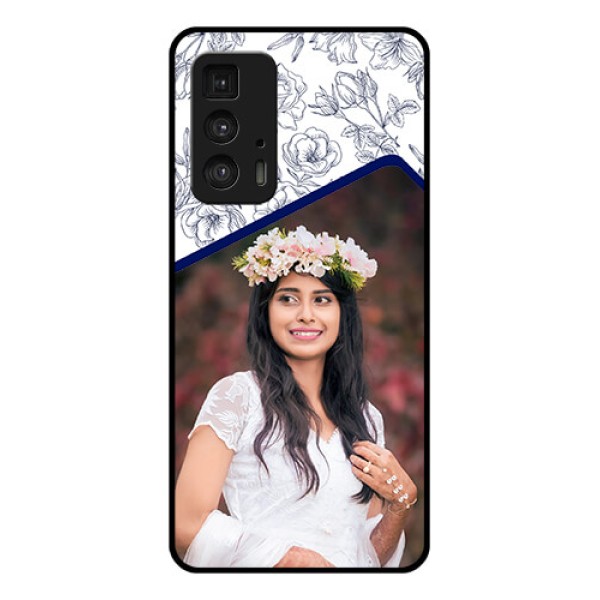 Motorola Moto Edge 20 Pro Custom Glass Phone Case - Classy Floral Design