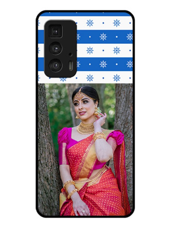 Custom Motorola Moto Edge 20 Pro Custom Glass Phone Case - Snow Pattern Design