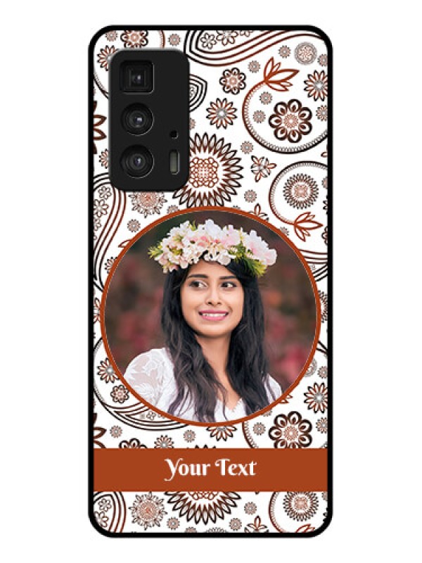 Custom Motorola Moto Edge 20 Pro Custom Glass Phone Case - Abstract Flower Design