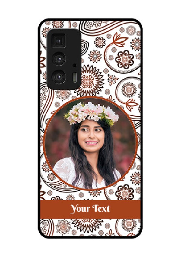 Motorola Moto Edge 20 Pro Custom Glass Phone Case - Abstract Flower Design