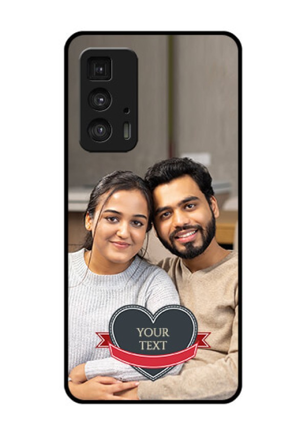 Motorola Moto Edge 20 Pro Custom Glass Phone Case - Just Married Couple Design