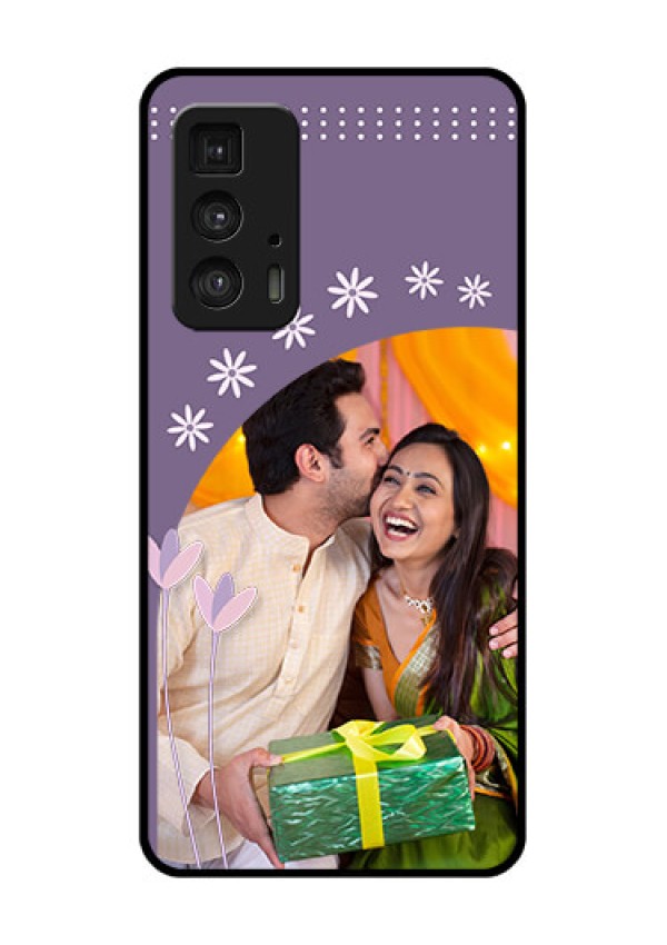 Motorola Moto Edge 20 Pro Custom Glass Phone Case - Lavender Flowers Design