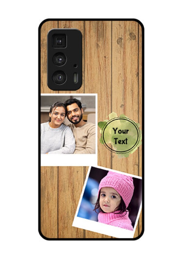 Motorola Moto Edge 20 Pro Custom Glass Phone Case - Wooden Texture Design