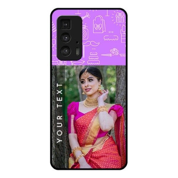 Motorola Moto Edge 20 Pro Custom Glass Phone Case - Birthday Icons Design