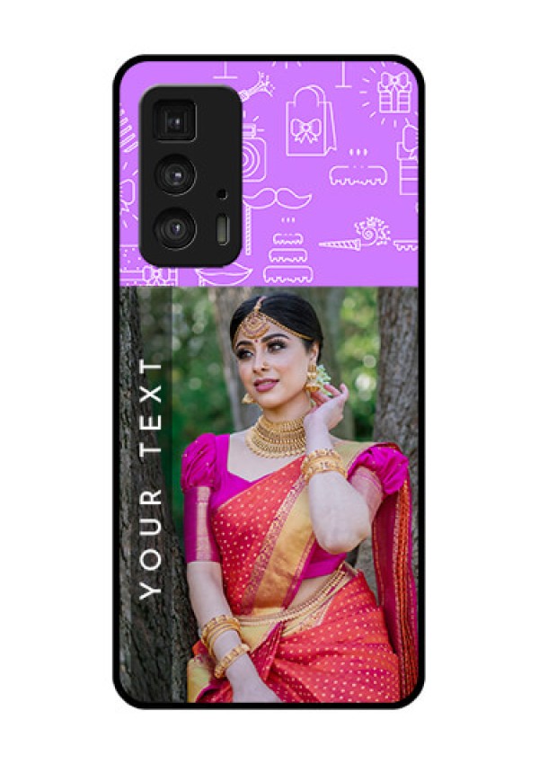 Motorola Moto Edge 20 Pro Custom Glass Phone Case - Birthday Icons Design
