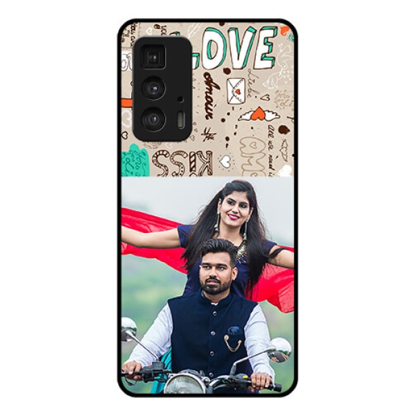 Motorola Moto Edge 20 Pro Custom Glass Phone Case - Love Doodle Pattern